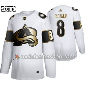 Colorado Avalanche Cale Makar 8 Adidas 2019-2020 Golden Edition Weiß Trikot Authentic - Kinder